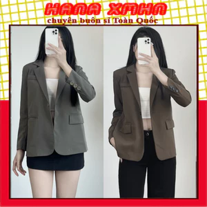 Vest Nữ Tay Dài 2 Lớp, Áo Blazer Màu Trơn Hàn Quốc Mix Quần Chân Váy Cưc Xinh 345