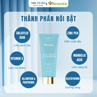 Sữa Rửa Mặt Dành Cho Da Dầu Oil Skin Cleanser Kiềm Dầu, Làm Sạch Sâu Và Hỗ Trợ Làm Mờ Vết Thâm Mụn