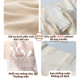 Quần gen bụng định hình ENMA định hình eo gen nịt bụng dưới vải su lạnh nâng mông siết đùi QS02