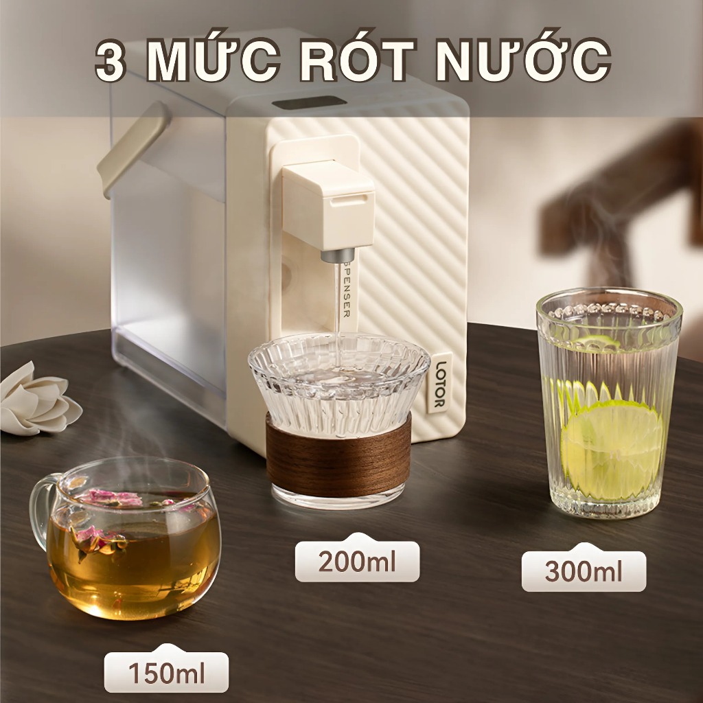 Máy nóng nước tức thời 7 chế độ nhiệt, máy nóng nước mini để bàn, bảo hành 6 tháng, nhỏ gọn tiện lợi pha sữa, pha trà