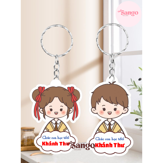 Móc Khóa  tặng học sinh,kỉ niệm tốt nghiệp ( thay tên..) - Sango