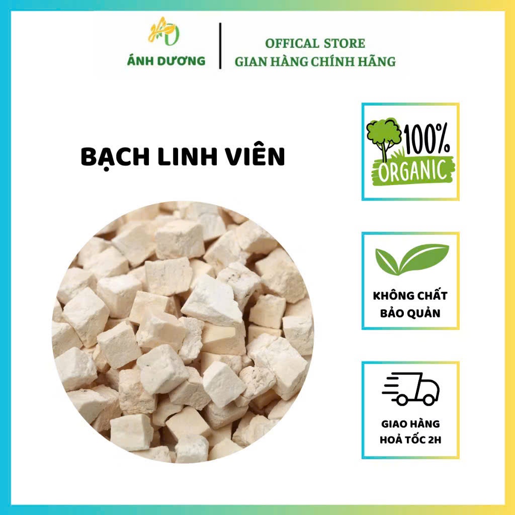 1KG Bạch Linh Viên, Bạch Phục Linh ( Khô, Trắng, Đẹp ) Trắng Da, Bồi Bổ Khí Huyết