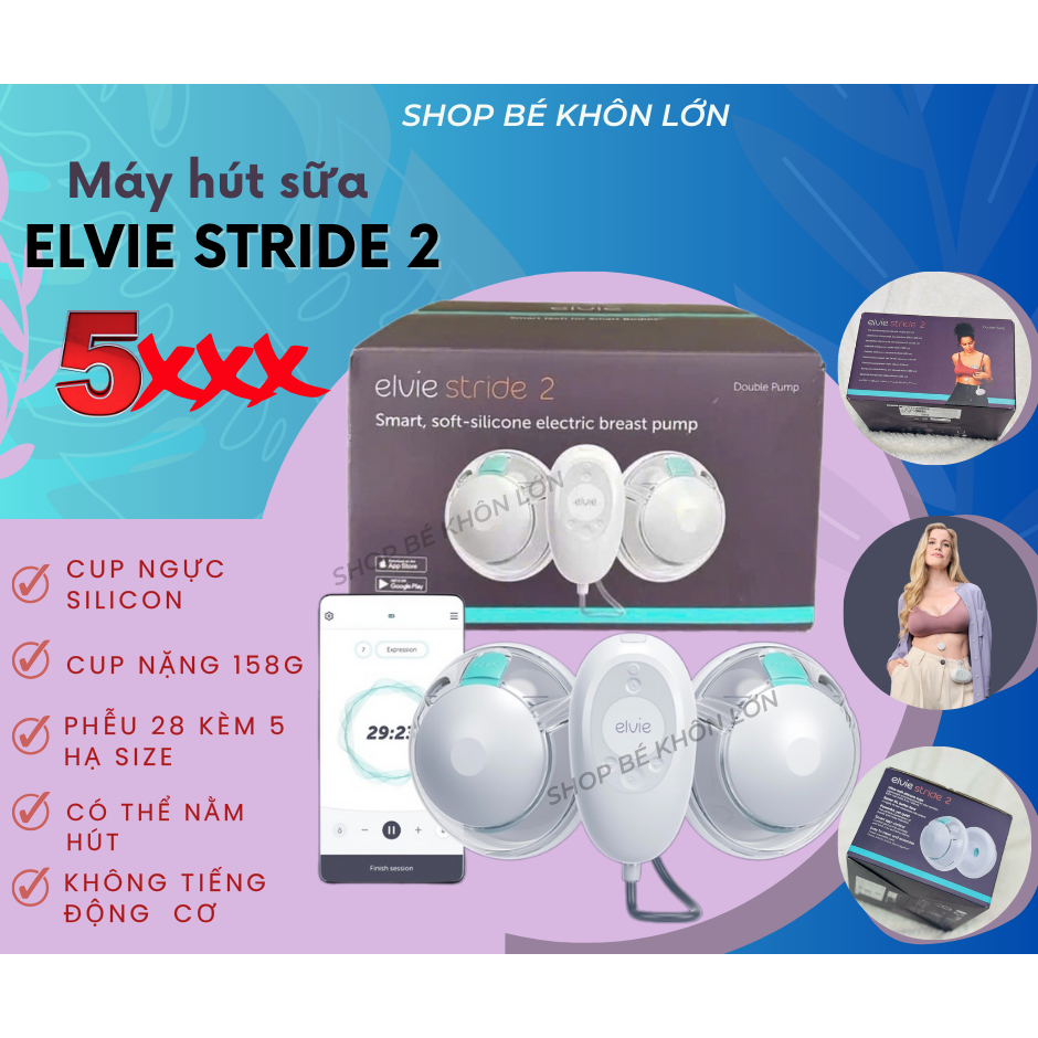 Máy hút sữa Elvie Stride 2 New Seal Bh 12th