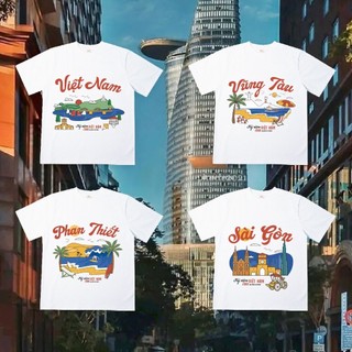 [HOẢ TỐC] Áo thun FROM OVERSIZE địa danh unisex nam nữ áo thun DU LỊCH chất thun cotton 100%  250gsm