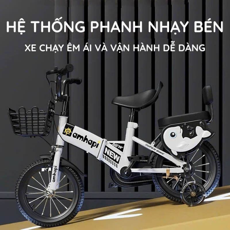 Xe đạp cho bé - Xe đạp trẻ em gấp gọn chính hãng AHAPI cao cấp từ 2 đến 13 tuổi