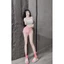 Quần sooc jean hồng đính đá blingbling phối rách hot trend, Quần short bò rách đính đá siêu xinh (HC36)