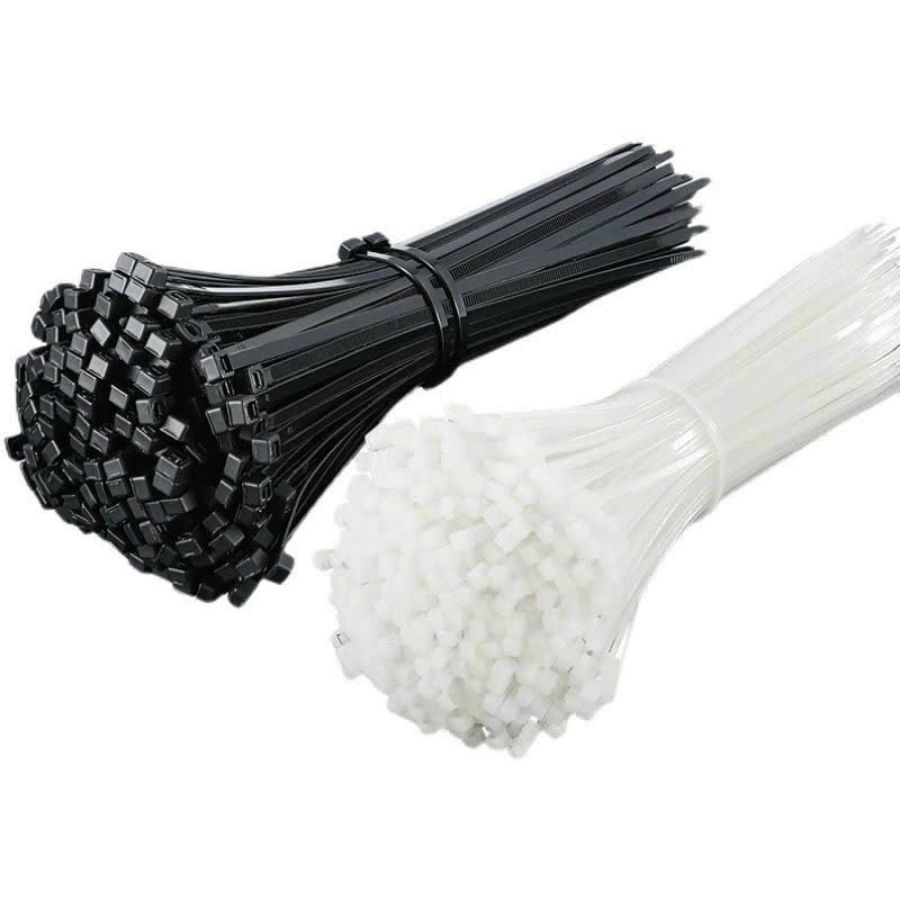 Dây rút nhựa dây thít nhựa dài 50cm bản 10 ly - Bịch 70 sợi màu Trắng và đen