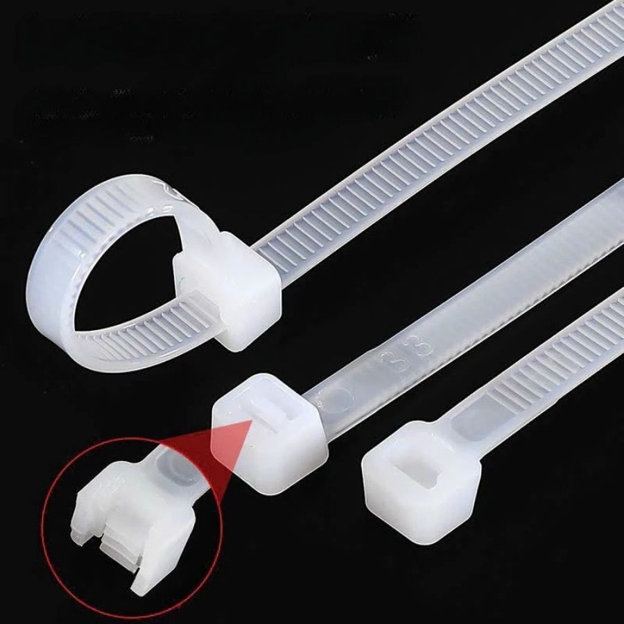 Dây rút nhựa dây thít nhựa dài 50cm bản 10 ly - Bịch 70 sợi màu Trắng và đen