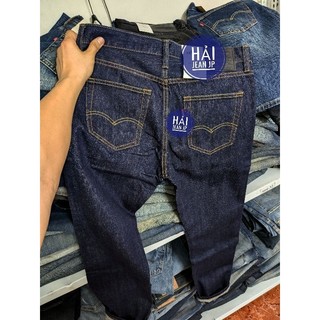 [loại vải jean cao cấp] quần jean nam lv vải nhật selvedge denim xanh tím than indigo
