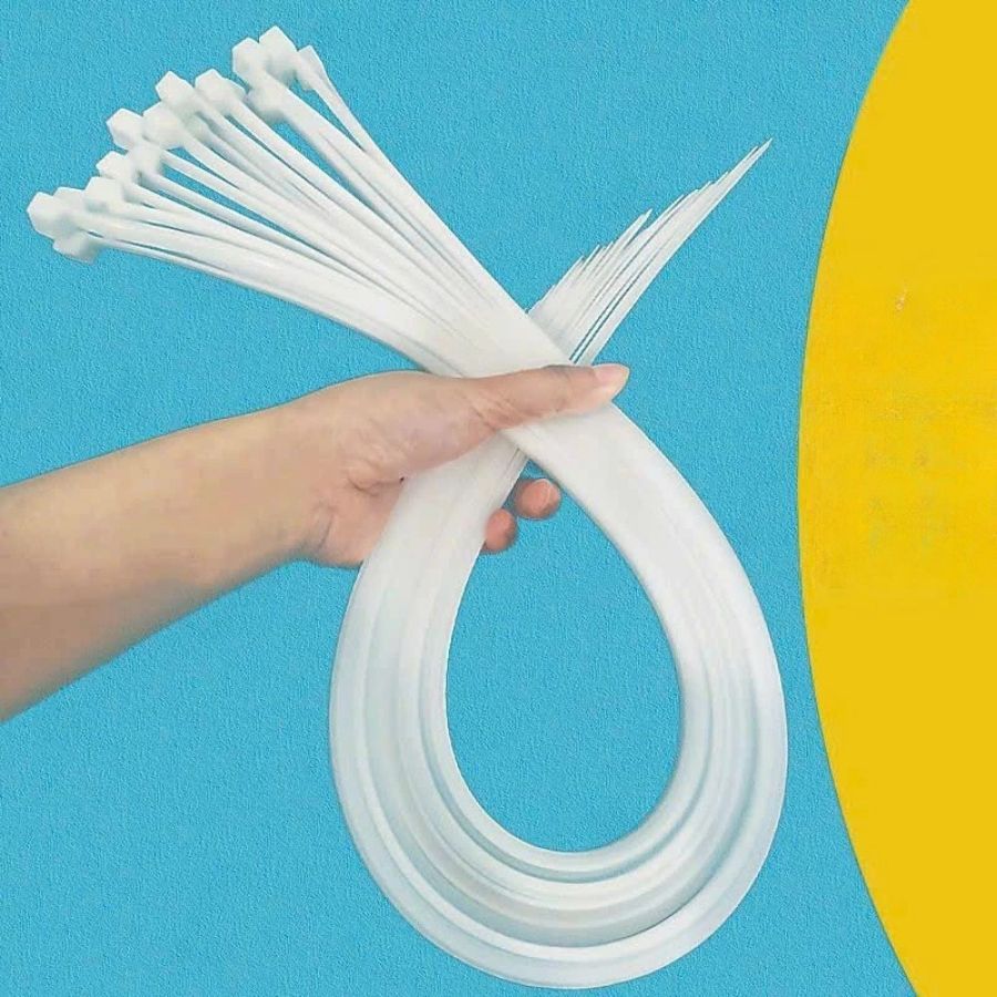Dây rút nhựa dây thít nhựa dài 50cm bản 10 ly - Bịch 70 sợi màu Trắng và đen