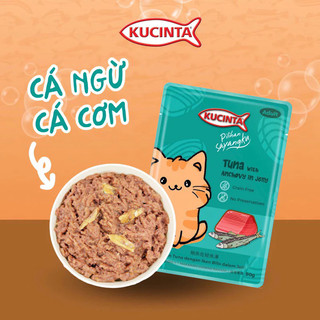[80G]  DATE 09/2026 Pate KUCINTA Gói 80g Dành Cho Mèo - Pate Mèo Cam Kucinta Nhập Khẩu Malaysia