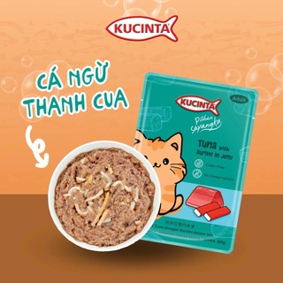 [80G]  DATE 09/2026 Pate KUCINTA Gói 80g Dành Cho Mèo - Pate Mèo Cam Kucinta Nhập Khẩu Malaysia
