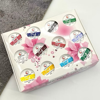Set gel vẽ Fengshangmei 12 màu chính hãng - Gel vẽ nổi chất đậm đặc 12 màu chuyên dụng