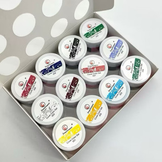 Set gel vẽ Fengshangmei 12 màu chính hãng - Gel vẽ nổi chất đậm đặc 12 màu chuyên dụng