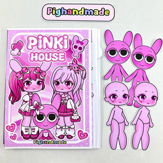 Đồ chơi bóc dán nhà của Pinki Gacha - Sprunki Incredibox búp bê giấy