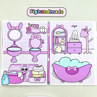Đồ chơi bóc dán nhà của Pinki Gacha - Sprunki Incredibox búp bê giấy