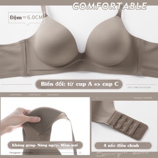 Áo lót (A2) - Áo lót su cup ngang nâng ngực đệm dày 6cm