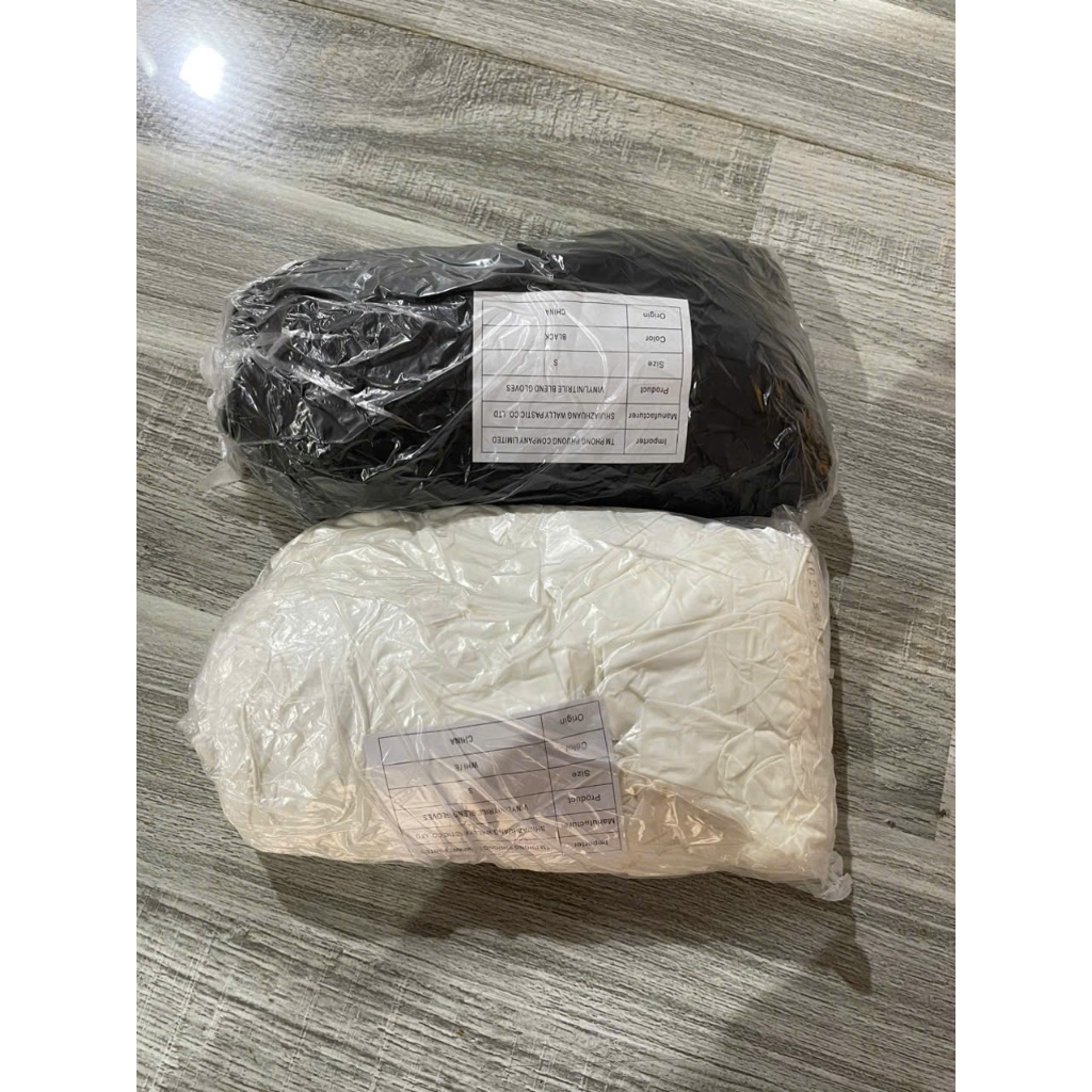 Bịch 100 chiếc găng tay nitrile đen,trắng,xanh dẻo dài chuyên dùng trong spa làm đẹp, thực phẩm