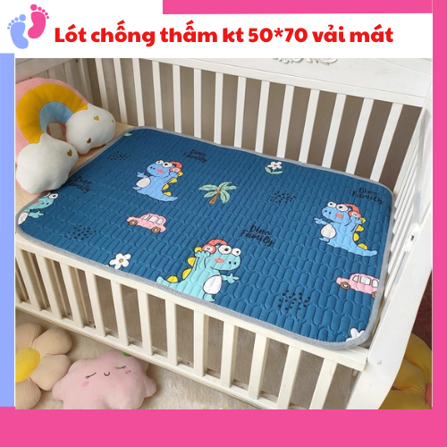 Miếng Lót Chống Thấm Điều Hòa (họa tiết ngẫu nhiên)  50x70cm Trần Bông An Toàn Không Kích Ứng Da saubabi