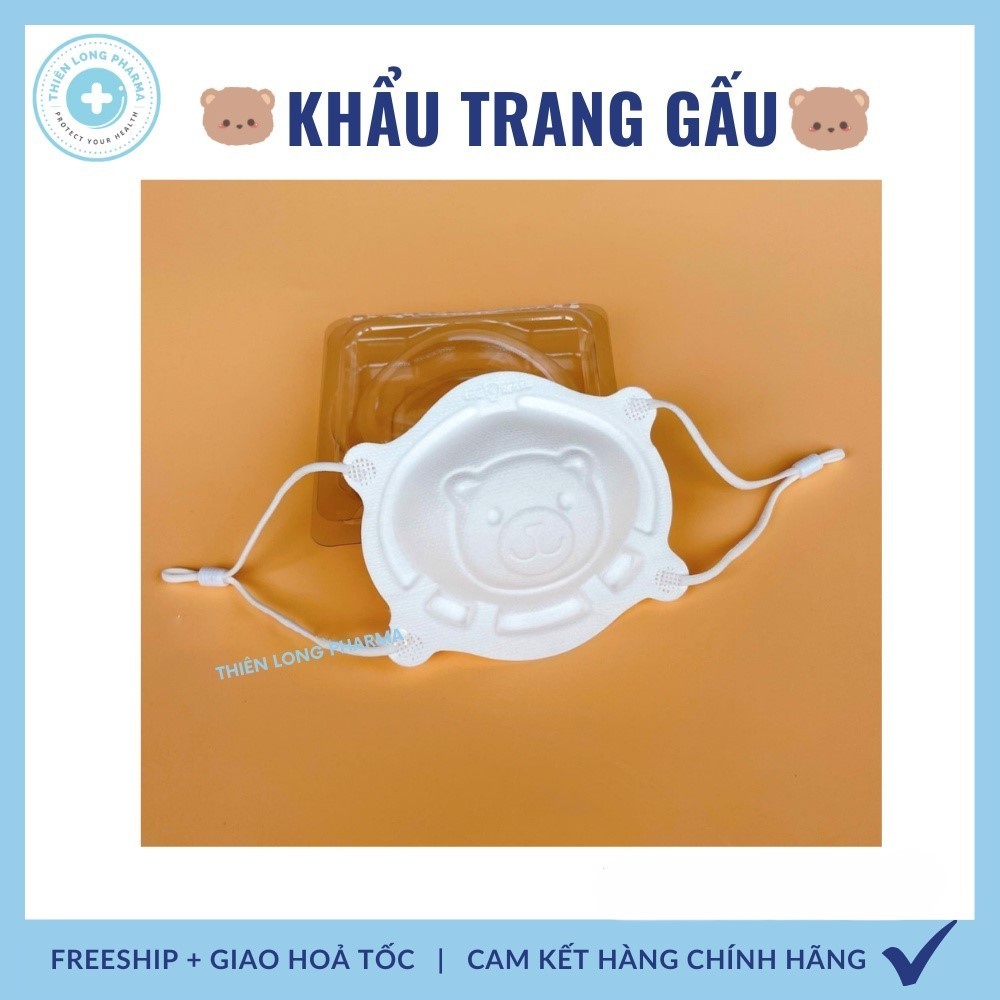 Khẩu trang gấu cho bé sơ sinh 3D Uni Mask dễ thương cho bé 0-3 Tuổi saubabi