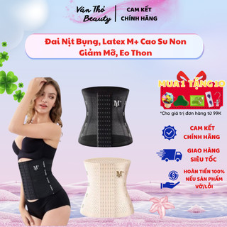 Đai Nịt Bụng M+ Cao Su Non Chính Hãng, Thông Hơi Chống Cuộn, Gen Bụng Giảm Mỡ Latex Sau Sinh An Toàn Cho Da