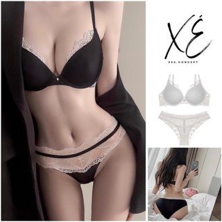 Đồ nội y (S18) - Bộ đồ lót phối ren với đệm vừa 3-4 cm định hình nâng khuôn ngực