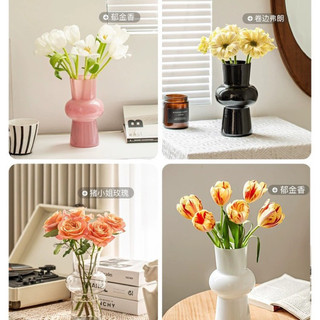 Bình cắm hoa sứ men thạch nhiều màu, lọ sứ cắm hoa, lọ decor phong cách Hàn Quốc