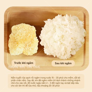 Nấm tuyết khô 500g, ngân nhĩ, không tẩy trắng, nguyên liệu nấu chè, chưng yến thơm ngon, bổ dưỡng
