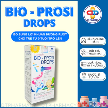 Men Vi Sinh Bio - Prosi Drops, Lợi Khuẩn Cho Bé Tốt Cho Hệ Vi Sinh Đường Ruột Hỗ Trợ Rối Loạn Tiêu Hóa 5ml - DT PHARMACY