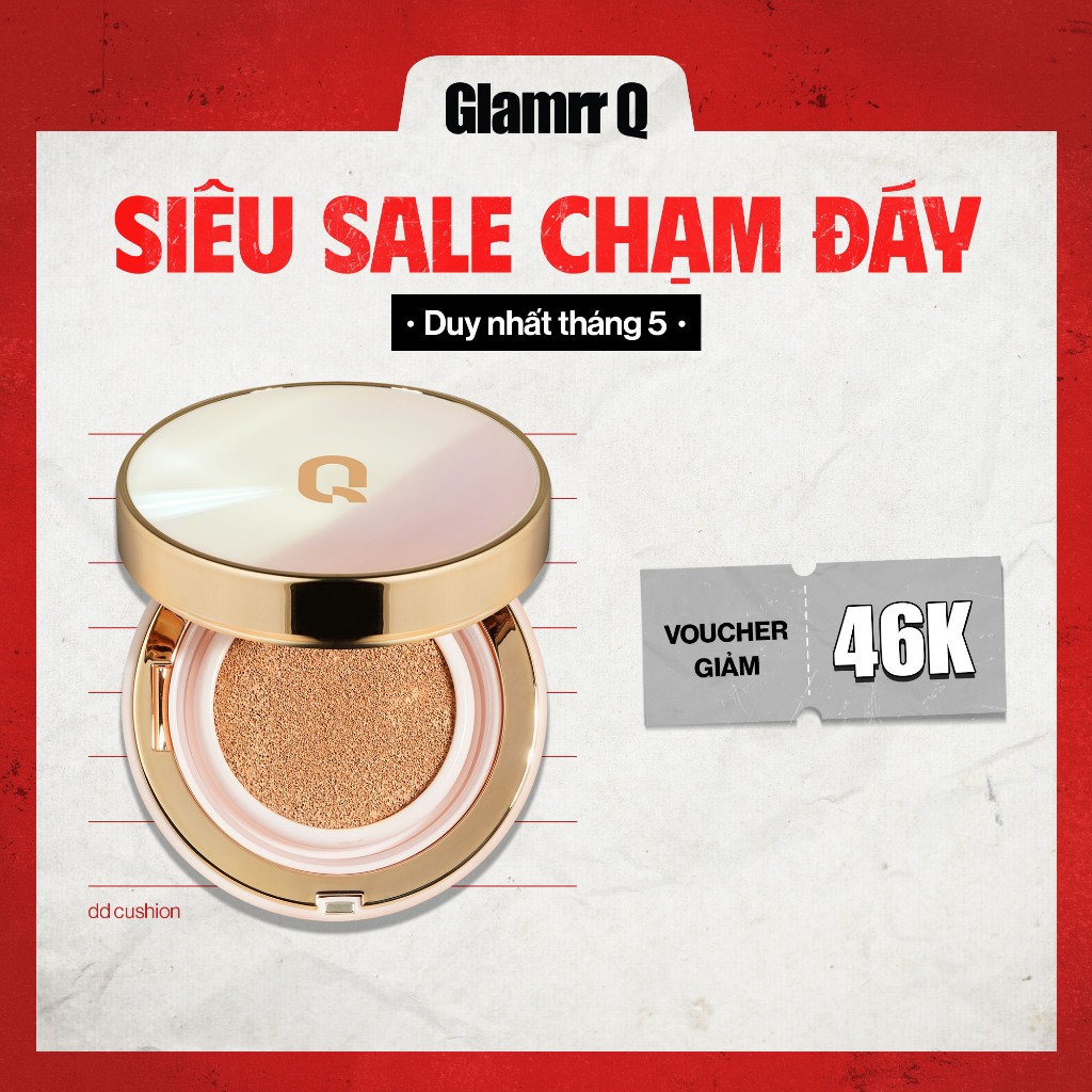 Ảnh Phấn nước GLAMRR Q LONG WEAR DD CUSHION - SPF50+/PA+++ (1 lõi x 13g) 1