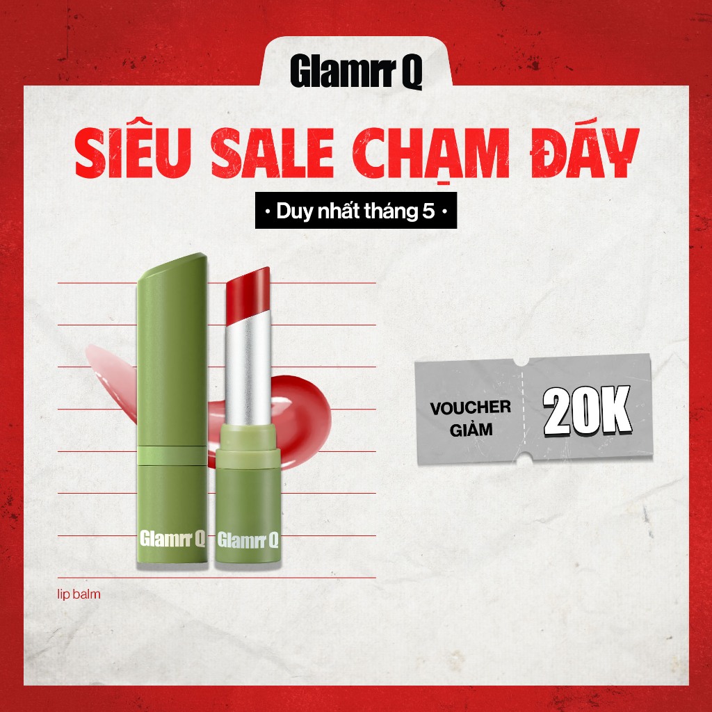 Ảnh Siêu Son Dưỡng Có Màu Thuần Chay Môi Nhạy Cảm Glamrr Q Vegan Super Lip Balm (4.5g) 1
