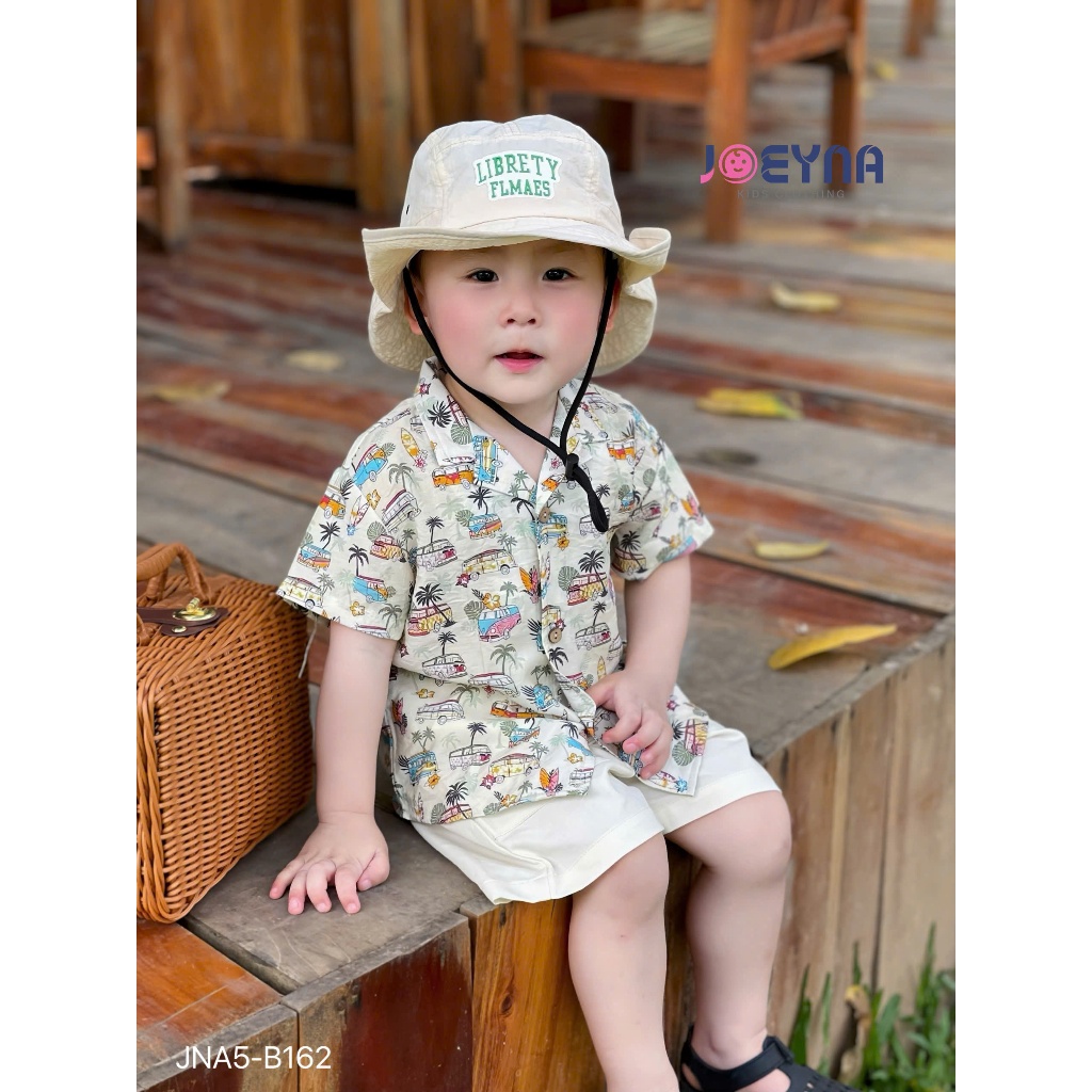 Set bộ đi biển Joeyna B162 ô tô cây dừa so hot cho bé