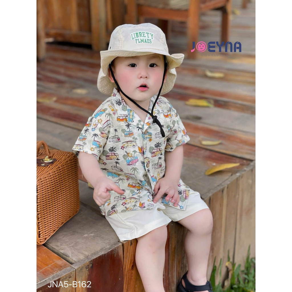 Set bộ đi biển Joeyna B162 ô tô cây dừa so hot cho bé