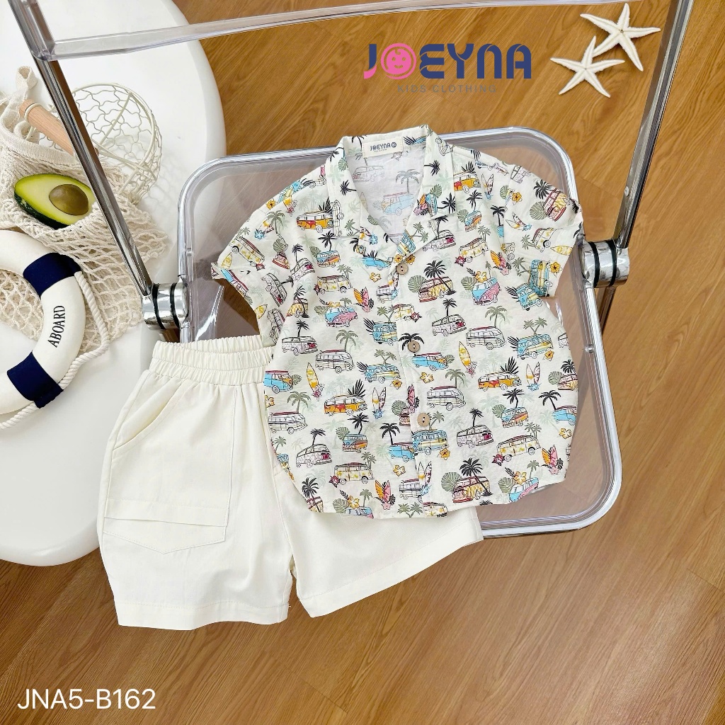 Set bộ đi biển Joeyna B162 ô tô cây dừa so hot cho bé