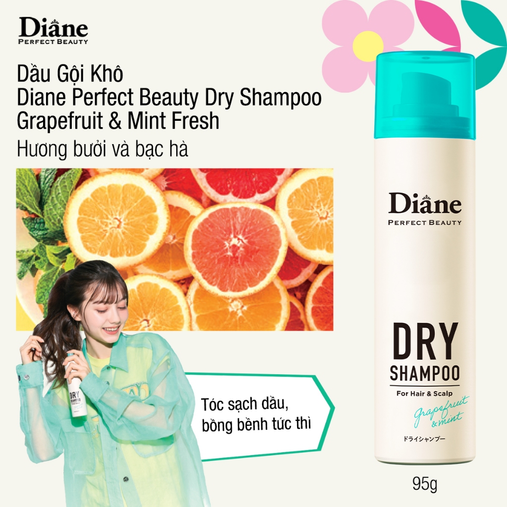 Ảnh Dầu gội khô tóc tơi phồng, mềm mại, không bết dính Perfect Beauty Dry Shampoo Grapefruit & Mint 1