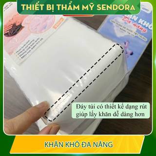 Túi 500g khăn khô lau mặt đa năng Seny 19.5x22cm, Khăn cây lau mặt spa, tẩy trang siêu thấm hút hơn 250 tờ phù hợp spa