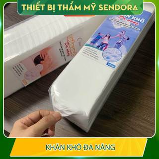 Túi 500g khăn khô lau mặt đa năng Seny 19.5x22cm, Khăn cây lau mặt spa, tẩy trang siêu thấm hút hơn 250 tờ phù hợp spa