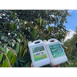 4 Can HLC16 Phân bón Hữu Cơ Cao cấp đa, trung, vi lượng - Phân bón lá, kích mầm, dưỡng trái cho cây ăn quả. can 5 L