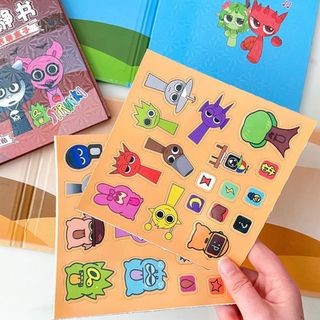Sách Nam Châm Từ Tính Sprunki Kích Thước Lớn 18 x 18 cm - Tranh Dán Nam Châm Chất Liệu Cao Cấp Tặng Kèm Sticker Cho Bé
