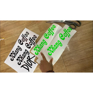 tem dán decal chữ ký dán xe theo yêu cầu