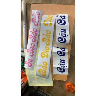 tem dán decal chữ ký dán xe theo yêu cầu