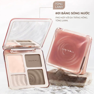 Bảng Highlight Và Tạo Khối Judydoll 4 Màu Highlight & Contour Palette (9g)
