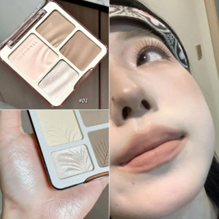 Bảng Highlight Và Tạo Khối Judydoll 4 Màu Highlight & Contour Palette (9g)