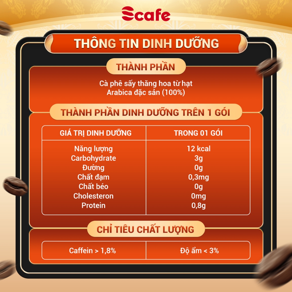 Cà phê đen hoà tan Espresso 12stick x3g Scafe