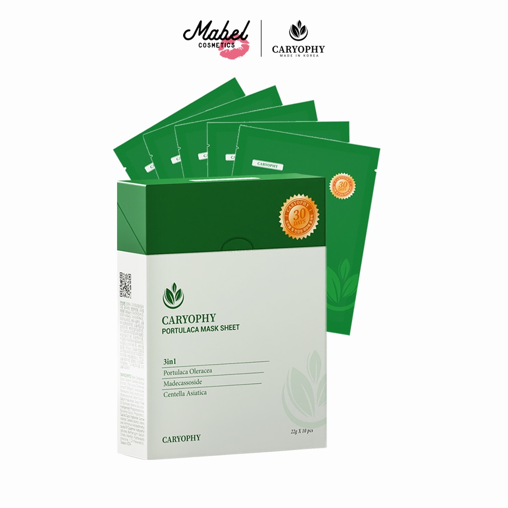 Ảnh Mặt nạ Caryophy portulaca mask sheet giảm mụn mờ thâm Hàn Quốc 22g (1 miếng - 5 miếng) 1