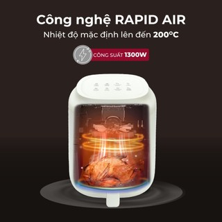Nồi Chiên Mini  FUJIHOME A3 – Gọn Nhẹ, Không Dầu, Ăn Ngon Khỏe - Bảo hành 24 tháng