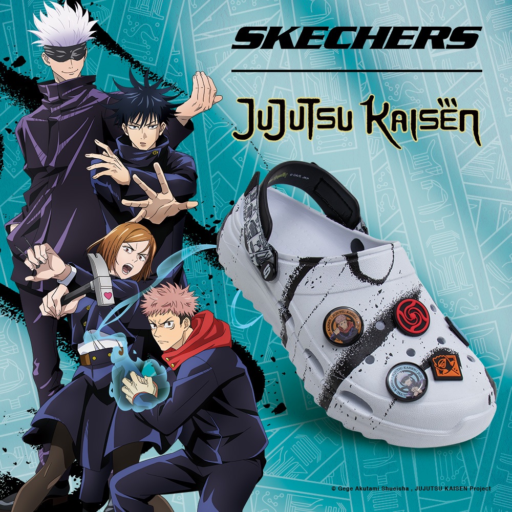 Ảnh Giày Thể Thao Nam Skechers Jujutsu Kaisen Foamies Surge - 802021-WHT 1