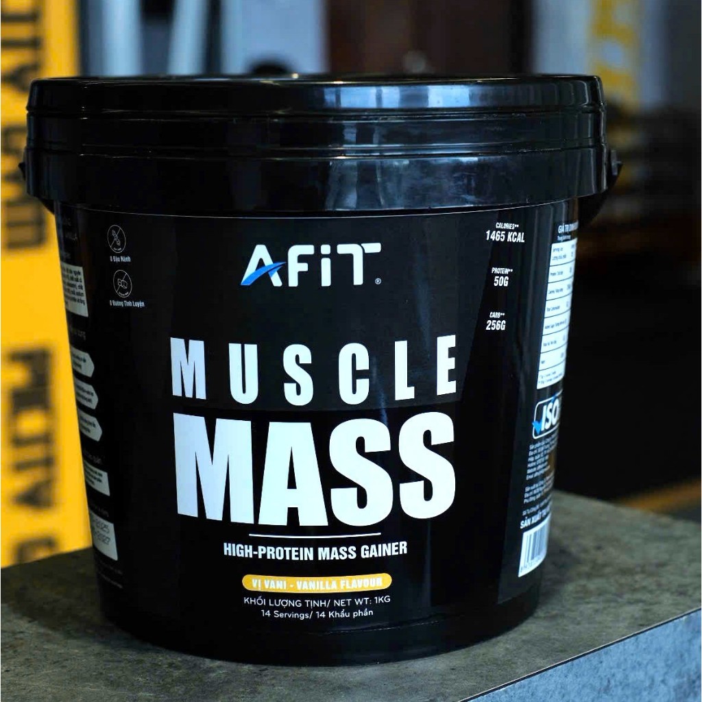 Combo 2 Hộp Sữa Tăng Cân AFIT Muscle Mass Bổ Sung Đạm Tăng Cơ Giúp Tăng Cân Hiệu Quả
