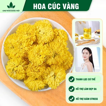 Hoa cúc vàng 500g, trà hoa cúc khô, nguyên bông vàng đẹp, trà hoa cúc vàng, tốt cho sức khoẻ