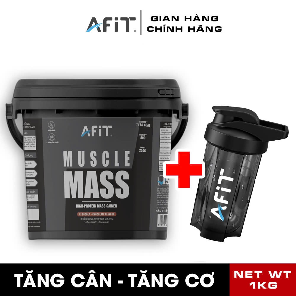 Bột Muscle Mass AFIT Bổ Sung Dinh Dưỡng Hỗ Trợ Tăng Cân Tăng Cơ Cho Người Gầy Hàng Chính Hãng